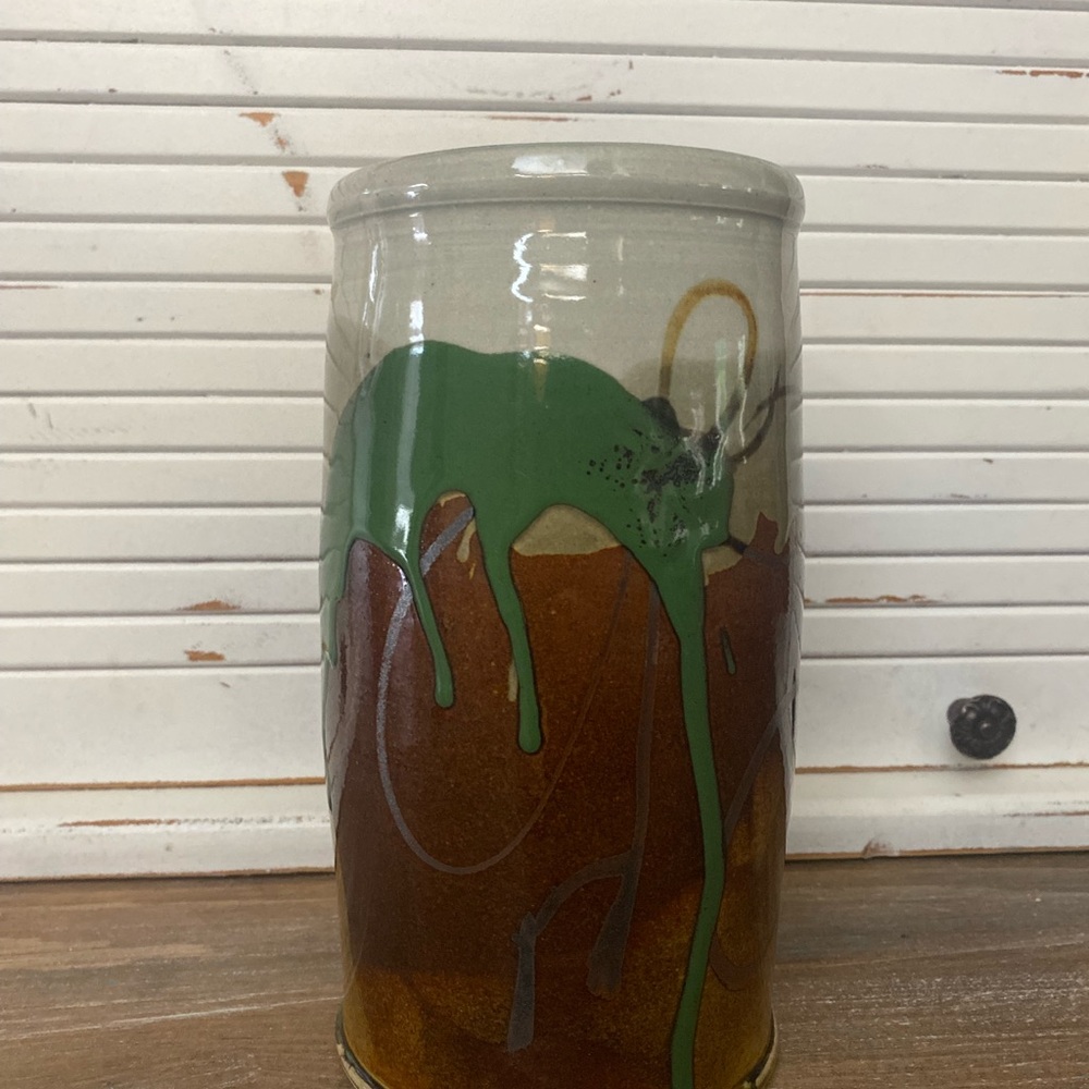 Handmade stoneware vase - Picture 3 of 12